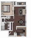 Princeton Parc 1 bedroom Floorplan